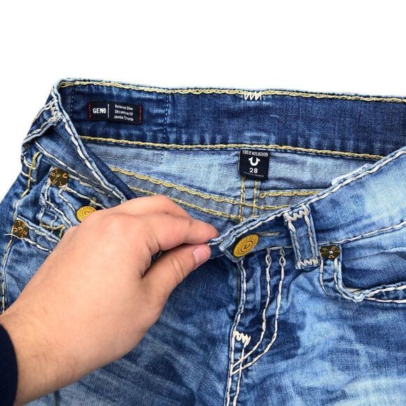 TRUE Religion Jeans Size 28 GENO SUPER T Blue - Picture 8 of 8